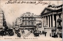 Brussels - "Boulevard Anspach et la Bourse" - Boulevard Anspach and the Stock Exchange
