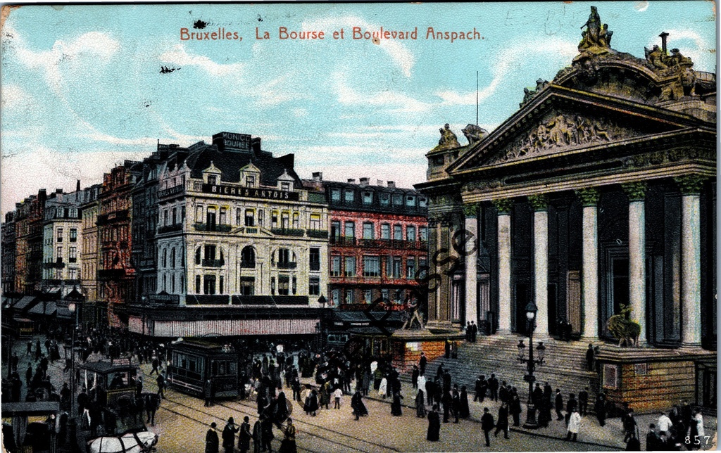 [Brussel0256] Brussels - "La Bourse et Boulevard Anspach" - Bourse and Boulevard Anspach