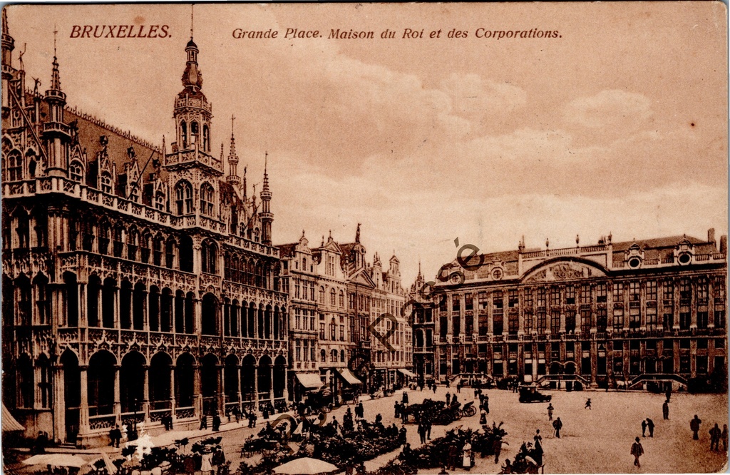 [Brussel0212] Brussels - "Grande Place. Maison du Roi et des Corporations" - Grand Place with Bread House and Guild Houses