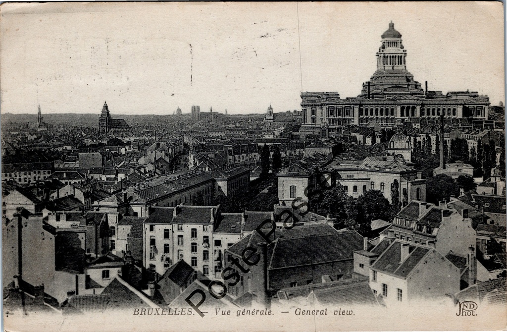 Brussels - "Vue générale" - General view with Palace of Justice