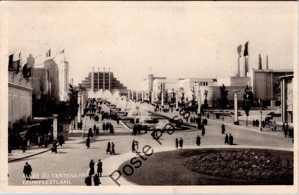 [Brussel0142.jpg] Brussel - "Allée du Centenaire - Eeuwfeestlaan" - Wereldtentoonstelling 1935