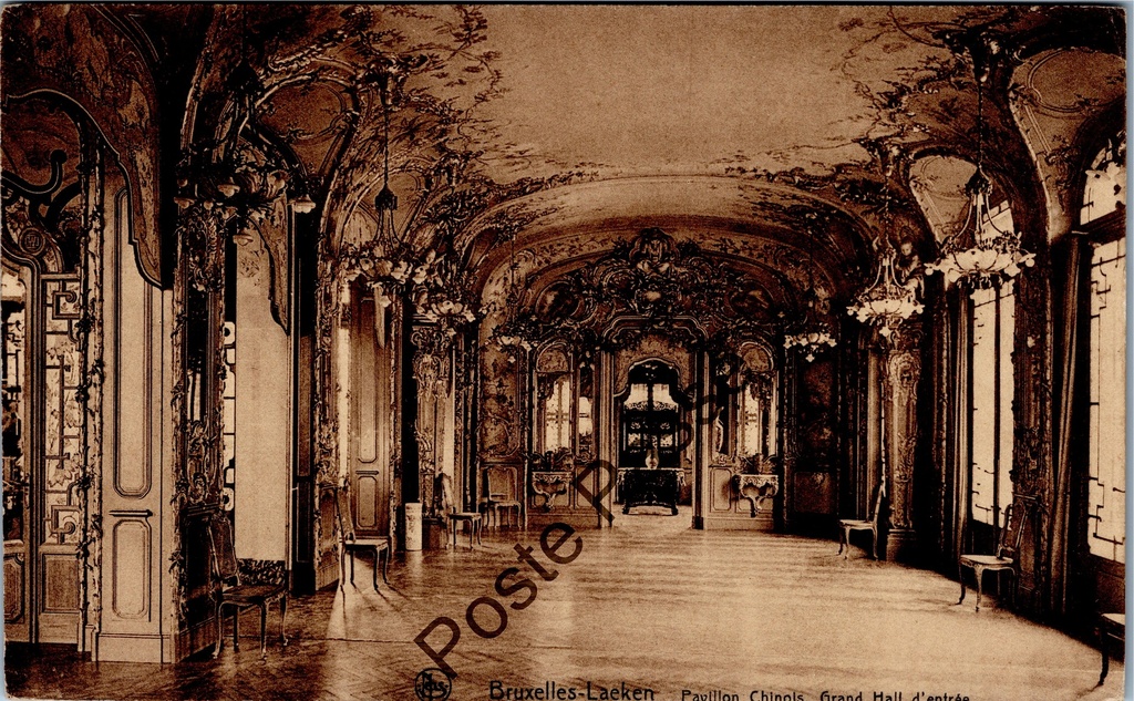 Brussel - "Pavillon Chinois. Grand Hall d'entrée" - Chinees Paviljoen, grote inkomhal