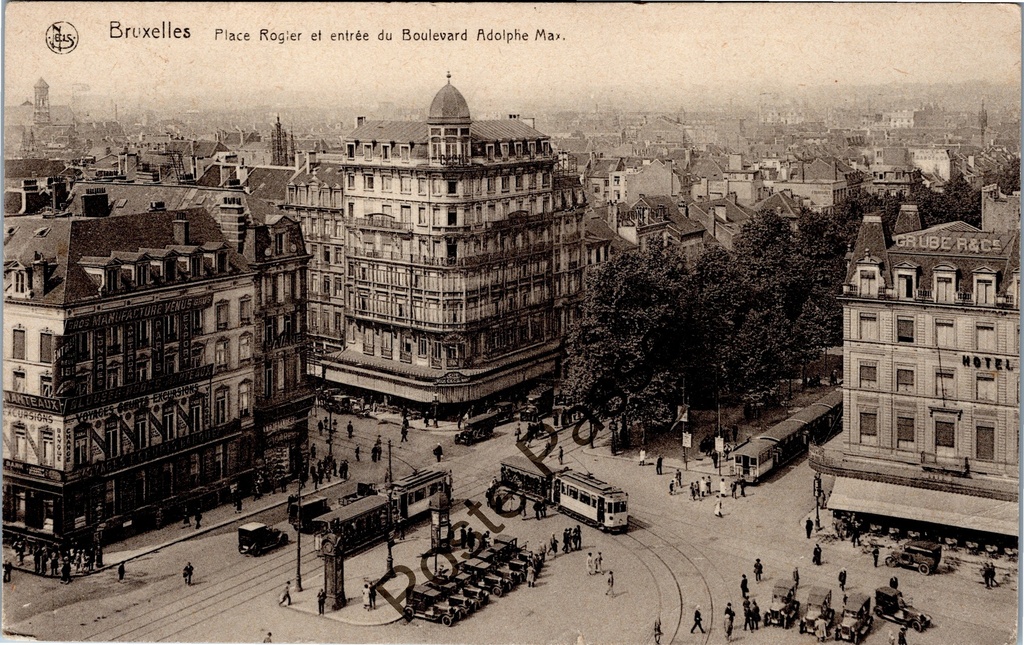 Bruxelles - "Place Rogier et entrée du Boulevard Adolphe Max" - Place Rogier et entrée du Boulevard Adolphe Max