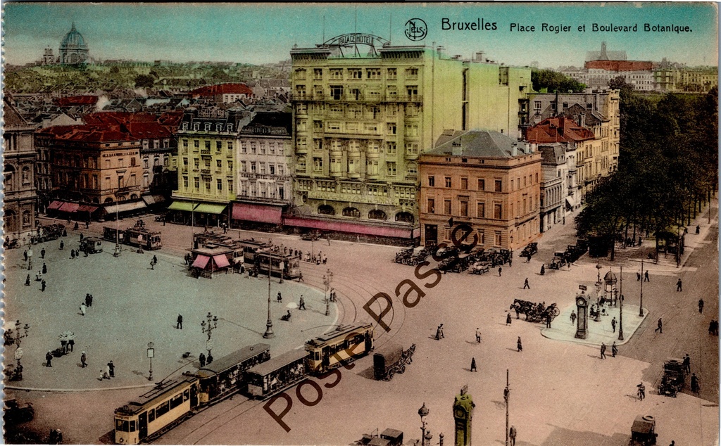 Brussel - "Place Rogier et Boulevard Botanique" - Rogierplein en Kruidtuinlaan