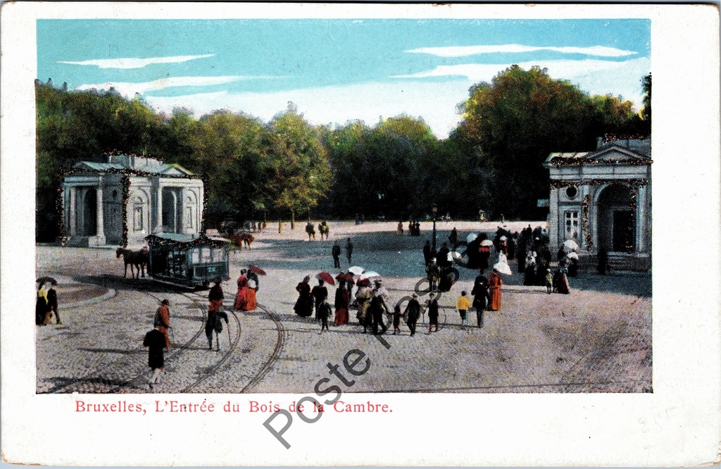 [Brussel0092] Brussels - "L'Entrée du Bois de la Cambre" - Entrance to the Bois de la Cambre