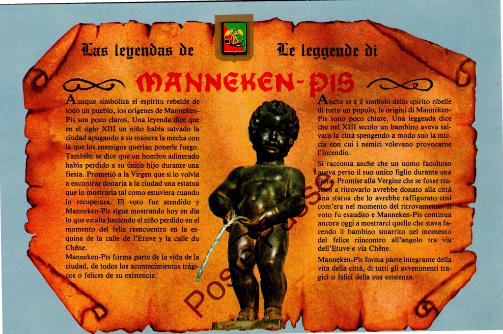 Brussel - "Las leyendas de Manneken-Pis" - Manneken Pis legende