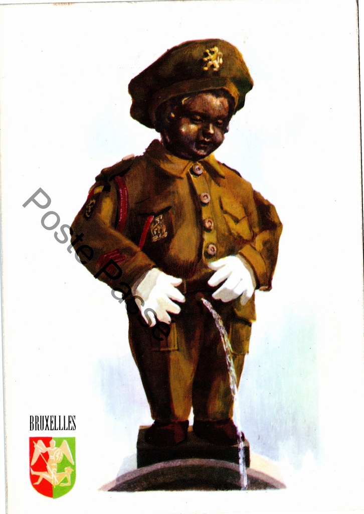 Brussel - "Manneken-Pis" - Manneken Pis als Belgisch soldaat