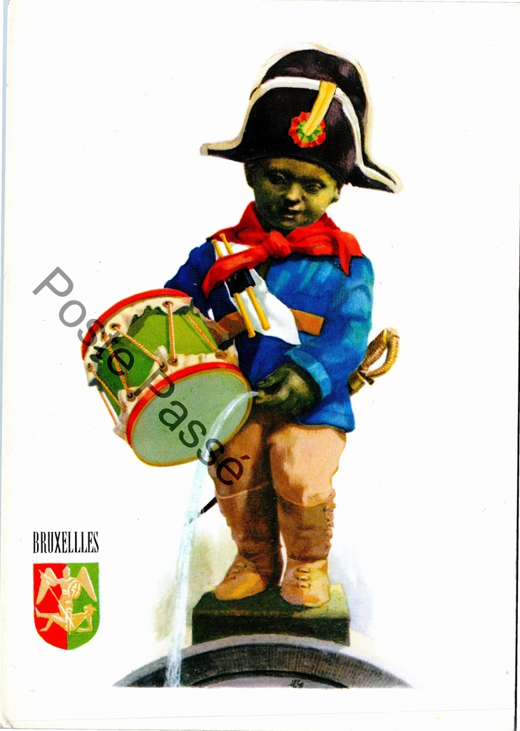 Brussel - "MANNEKEN-PIS" - Manneken Pis als Veldwachter van Montmartre