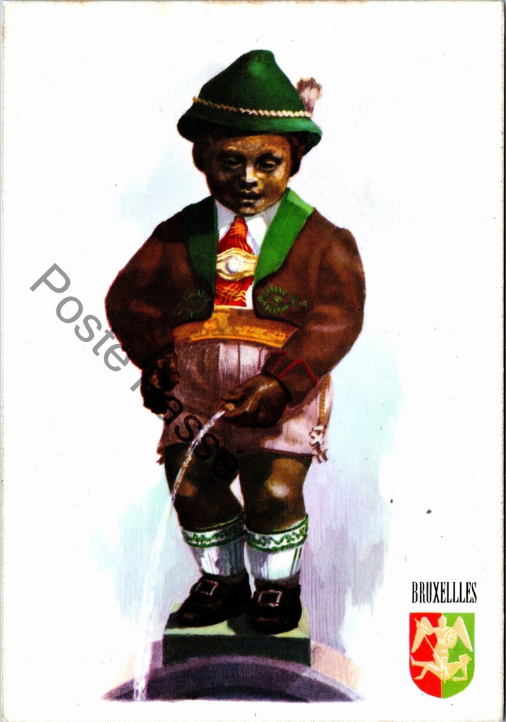 Brussel - "Manneken-Pis Tyrolien" - Manneken Pis in Tiroolse klederdracht