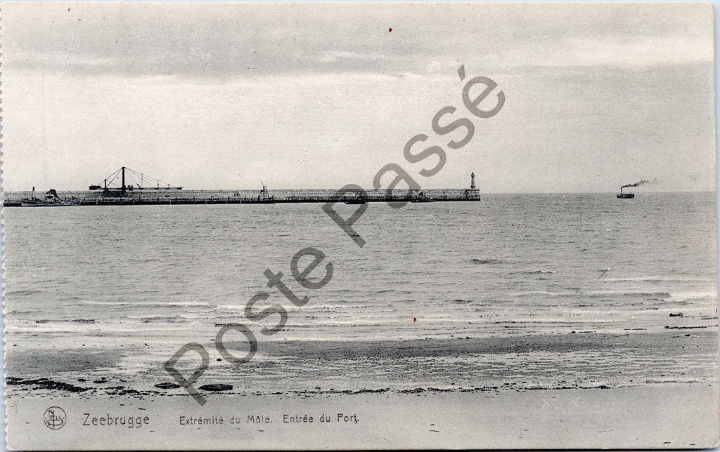 [Brugge0026] Zeebrugge - "Extrémité du Môle. Entrée du Port." - Tip of the breakwater and port entrance