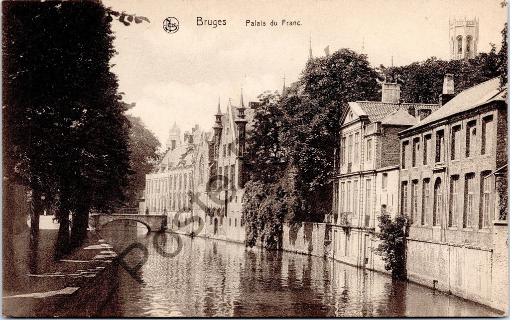 [Brugge0034] Bruges - "Bruges Palais du Franc." - View of the Palace of the Bruges Free along the canal