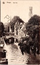 Bruges - "Qual Vert" - View of the Groene Rei with bridge and trees