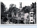 Bruges - "Groene Rei" - Vue de la Groene Rei avec le pont et le beffroi