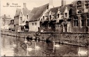 Bruges - "Quai Vert - Maison du Pélican". - Green Rei avec la maison du Pélican