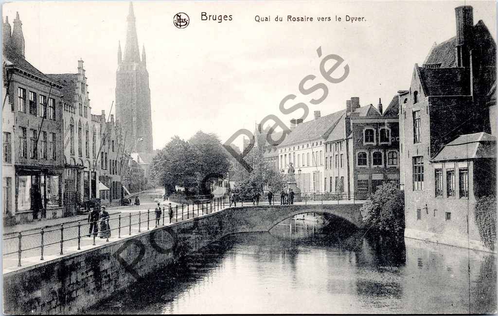 [Brugge0076] Bruges - "Quai du Rosaire vers le Dyver" - Rozenhoedkaai overlooking the Dijver