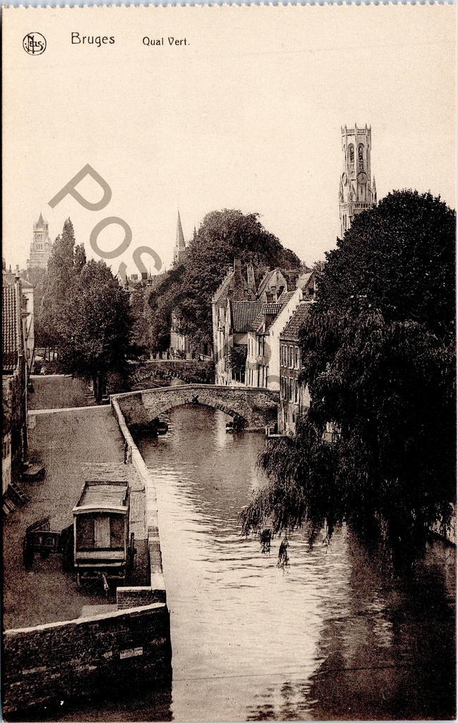 [Brugge0088] Bruges - "Bruges - Quai Vert." - View of the Groene Rei