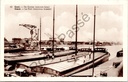 Gand - "De Haven (nouvelle cuvette)". - Vue du nouveau port avec des barges et des grues.