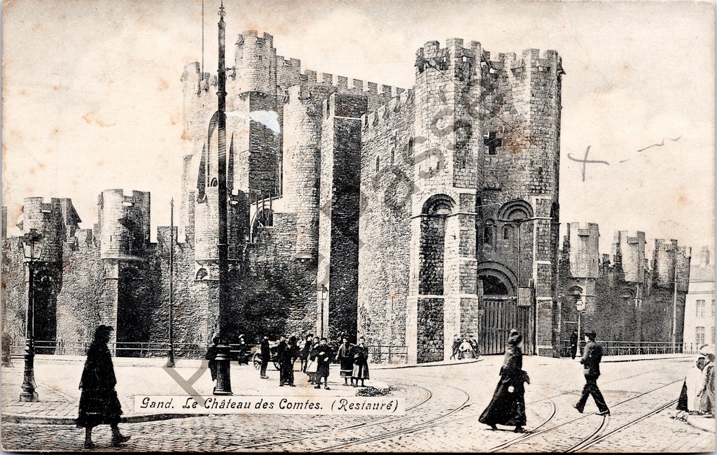 [Gent0242] Gand - "Gand. Le Château des Comtes. (Restauré)" - Le Château des Comtes (restauré)