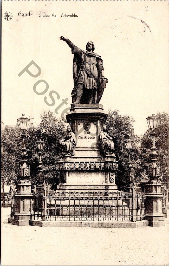 Ghent - "Statue Van Artevelde" - Statue of Jacob van Artevelde on the Vrijdagmarkt