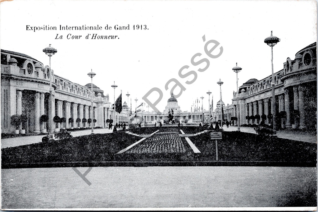 [Gent0274] Gand - "Exposition Internationale de Gand 1913. La Cour d'Honneur". - Exposition Internationale de Gand 1913, Cour d'Honneur