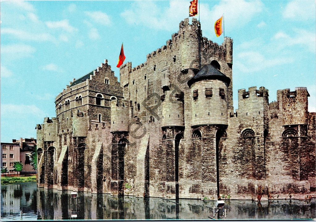 [Gent0310] Gand - "Château des Comtes" - Le château des Comtes vu de l'eau