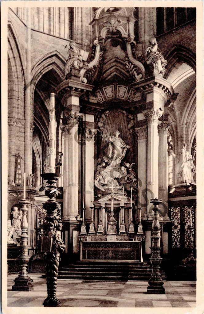 Ghent - "Ghent. St Baaf's Church The High Altar". - Saint Baafs Cathedral, the High Altar