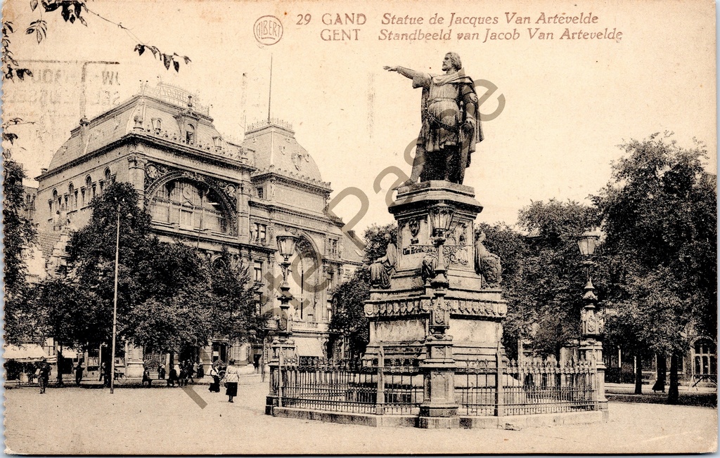 Ghent - "Statue of Jacob Van Artevelde" - Statue of Jacob van Artevelde on the Vrijdagmarkt