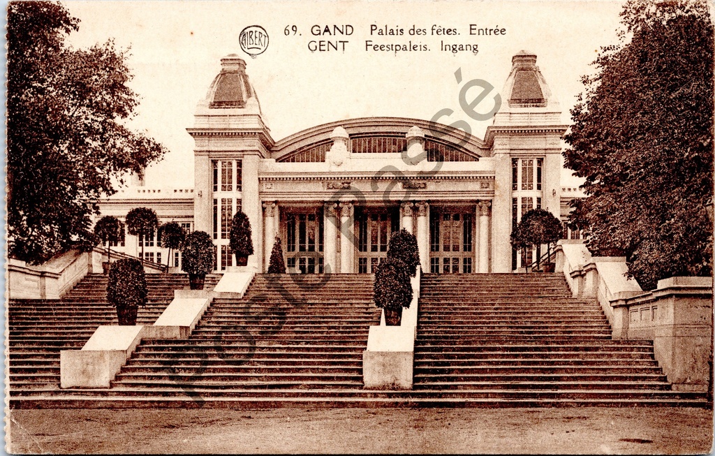 [Gent0366] Gent - "Palais des fêtes. Entrée / Feestpaleis. Ingang" - Ingang van het Feestpaleis