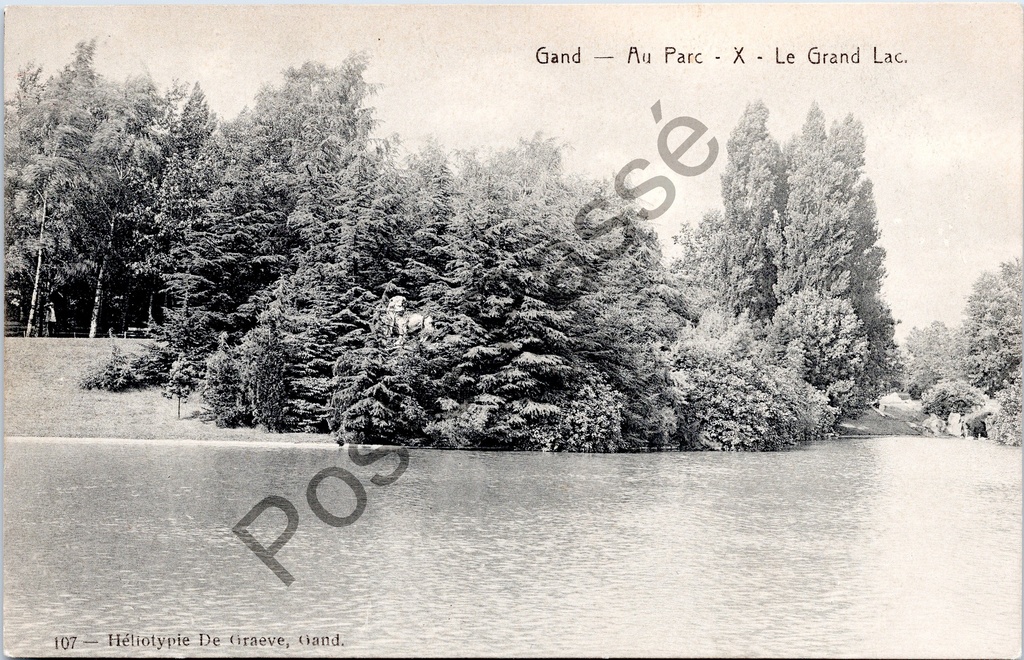 [Gent0412] Gent - "Gand — Au Parc - X - Le Grand Lac" - Grote vijver in het stadspark
