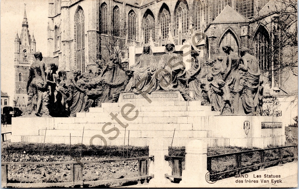 Gand - "GAND Les Statues des frères Van Eyck" - Monument aux frères Van Eyck