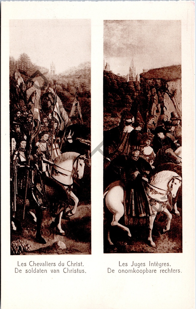 Gent - "Les Juges Intègres / Les Chevaliers du Christ" - Het Lam Gods panelen, Sint-Baafskathedraal