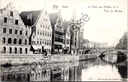 Ghent - "Le Quai aux Herbes et le Pont St. Michel" - Kraanlei and Sint-Michielsbrug