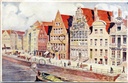Gand - "De Graslei" - Vue du Graslei avec les maisons historiques des guildes le long de la Lys.