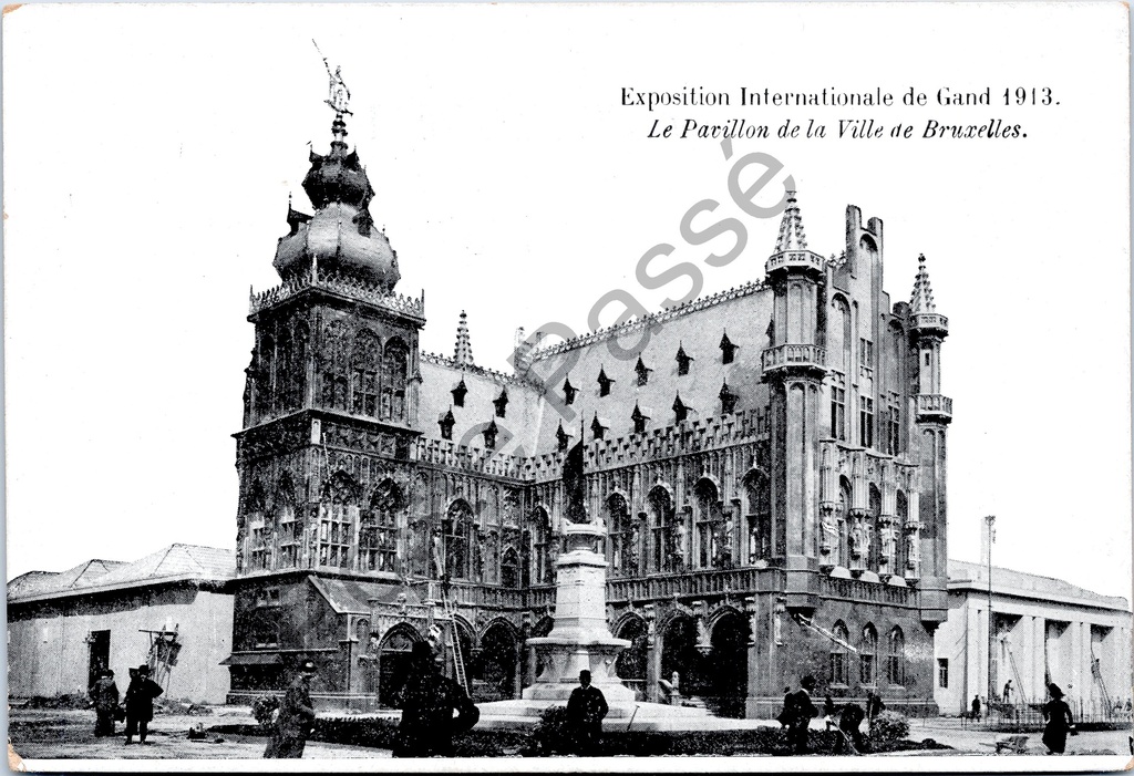 [Gent0478] Gand - "Exposition Internationale de Gand 1913. Le Pavillon de la Ville de Bruxelles". - Pavillon de la Ville de Bruxelles à l'Exposition Internationale de Gand 1913