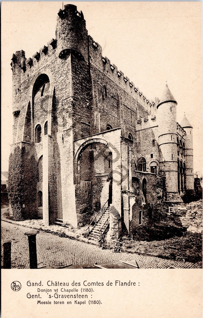 [Gent0516] Gand - "Château des Comtes de Flandre - Donjon et Chapelle (1180)". - Gravensteen, donjon et chapelle