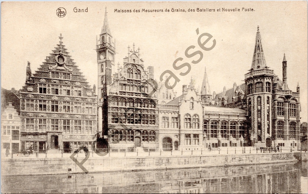 Gand - "Maisons des Mesureurs de Grains, des Bateliers et Nouvelle Poste" - Maisons des Mesureurs de Grains, des Bateliers et Nouvelle Poste sur Graslei