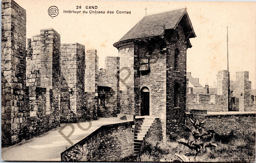 [Gent0564] Gent - "Intérieur du Château des Comtes" - Binnenzicht van het Gravensteen