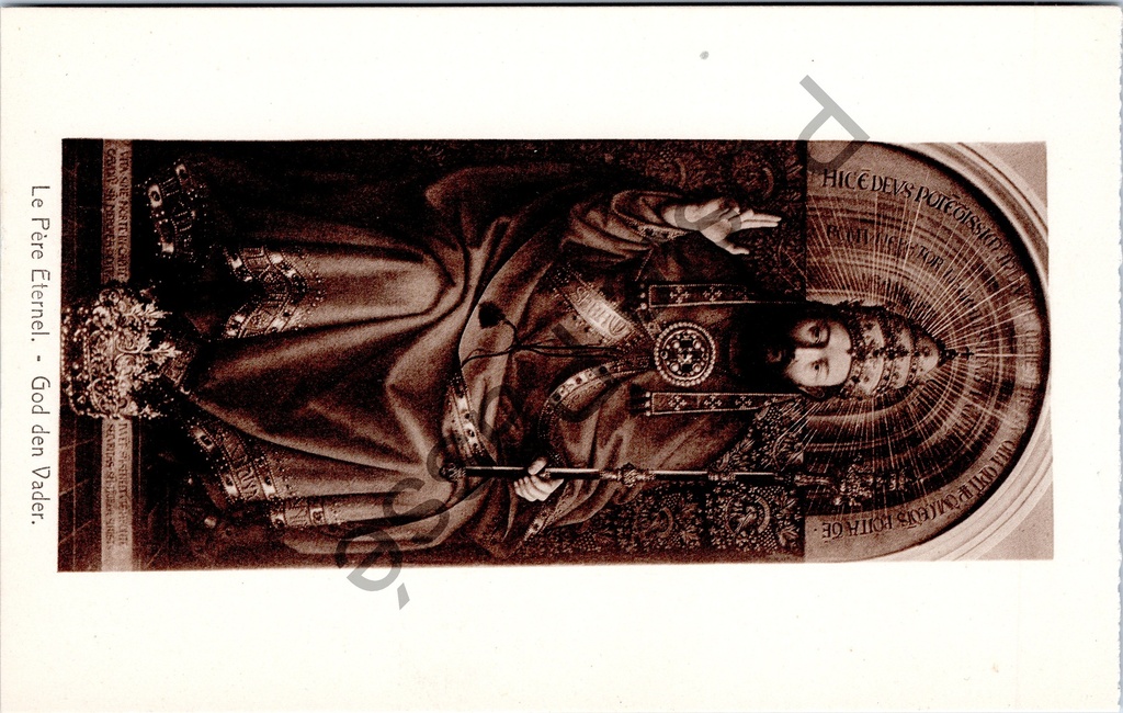 [Gent0566] Ghent - "Le Père Eternel. - God the Father." - God the Father, detail from the Lamb of God (Van Eyck)