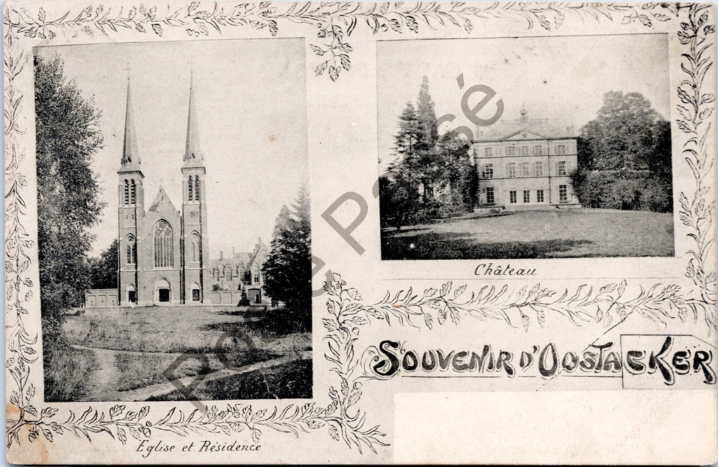 [Oostakker0112] Oostakker - "Souvenir d'Oostacker" - Église, résidence et château