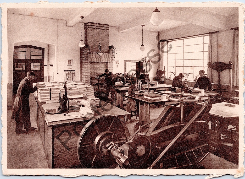 [Oostakker0126] Oostakker - "Vakschool : Boekbinderij" - Bookbinding school of the Brothers of Our Lady of Lourdes