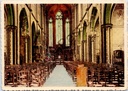 Ghent - "Interior view of the Basilica" - Interior of the Basilica of Oostacker-Lourdes