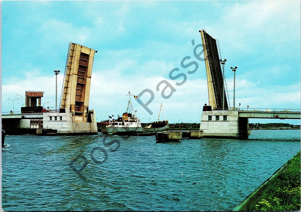 [Oostakker0158] Zelzate - "Canal with new bridge" - Drawbridge over Ghent-Terneuzen canal