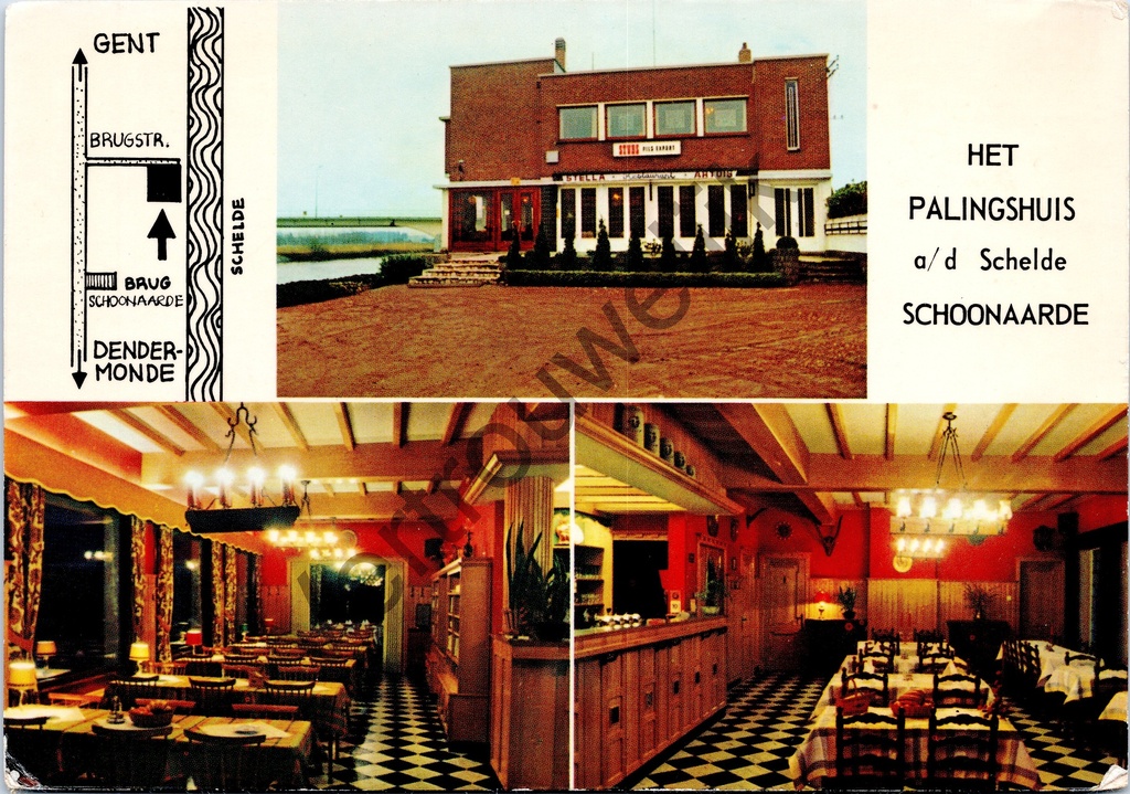 [Dendermonde0226] Schoonaarde - "HET PALINGSHUIS a/d Schelde" - Restaurant Het Palingshuis aan de Schelde