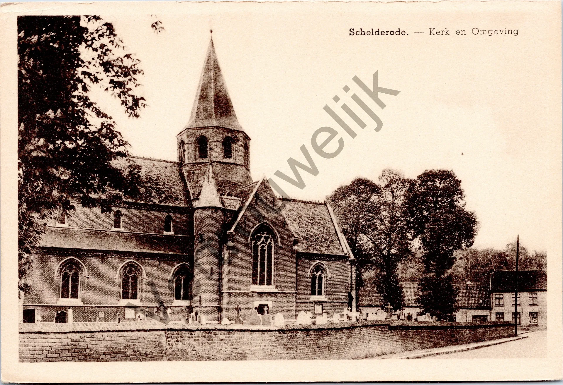 [Merelbekemelle0168] Schelderode - "Schelderode. — Kerk en Omgeving" - Kerk en omgeving van Schelderode