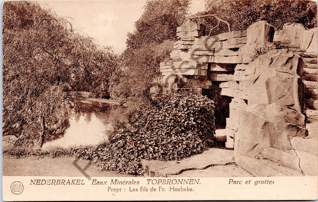 [Brakel0336] Nederbrakel - "Eaux Minérales TOPBRONNEN - Parc et grottes" - Mineral water park Top springs, park and grottes