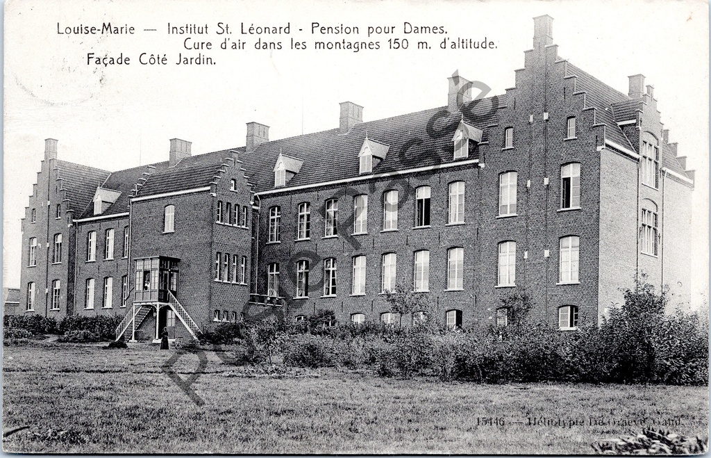 [Oudenaarde0230] Louise-Marie - "Institut St. Léonard - Pension pour Dames" - Saint Leonard Institute, boarding house for ladies, garden façade