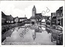 Oudenaarde - "Saint Walburgis tower mirroring in the Scheldt" - Tower of Saint Walburgis church mirroring in the Scheldt