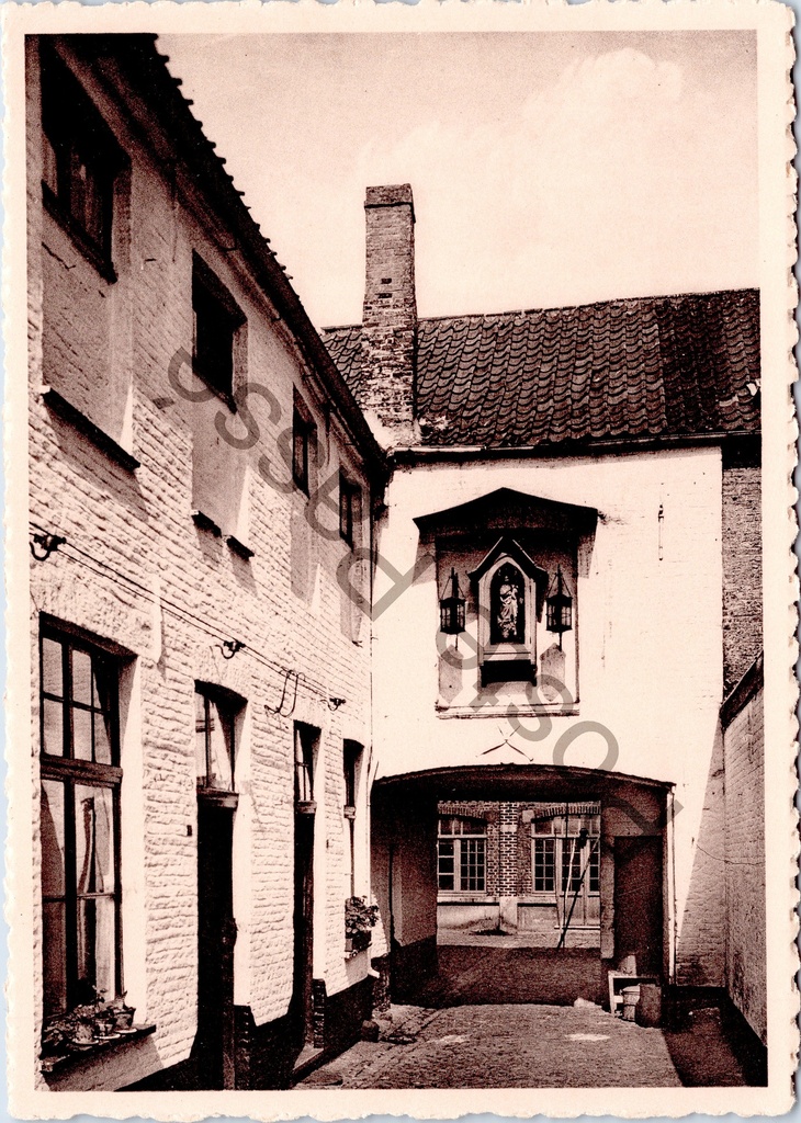 [Oudenaarde0186] Audenarde - "Koepkop" - Cour du béguinage avec chapelle Maria