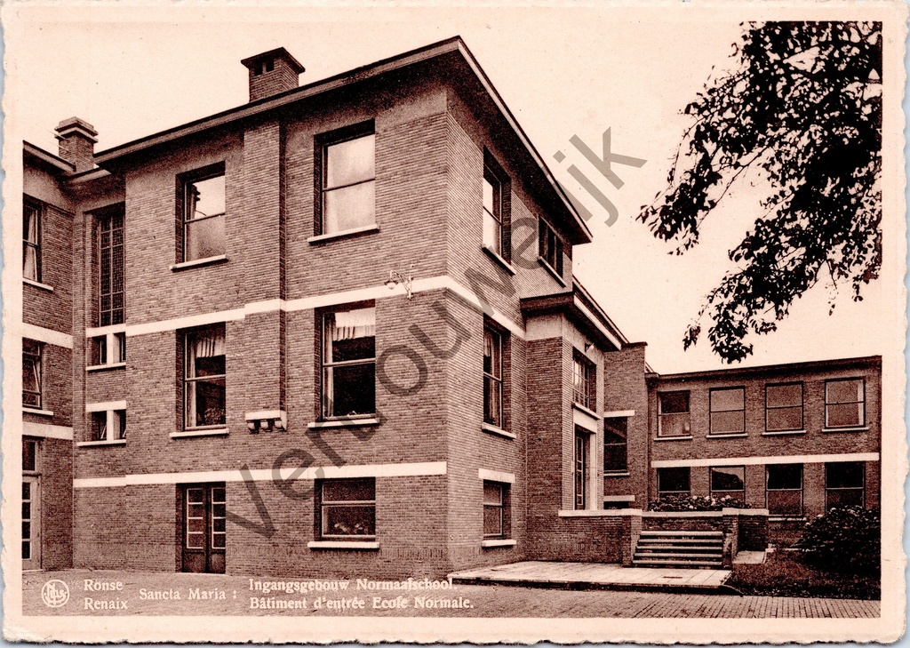 [Ronse0174] Ronse - "Sancta Maria : Entrance building Normal School" - Entrance building of the Normal School of the Institute Sancta Maria