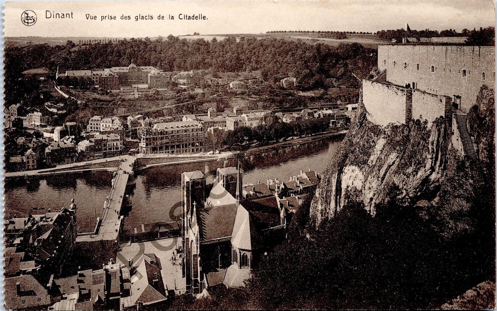 [Dinant0178] Dinant - "Vue prise des glacis de la Citadelle" - Panoramisch zicht vanaf de Citadel